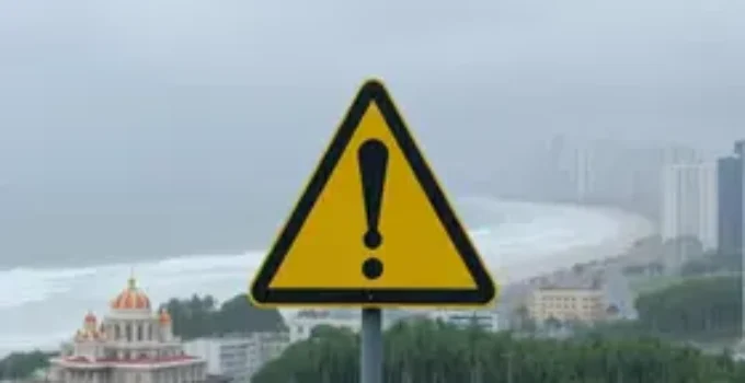 alerta de ventos Litoral Norte SP