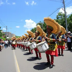 Grupo de Catira e Banda Marcial da Fundação Mirim
