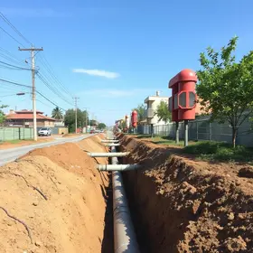 obras de esgotamento sanitário